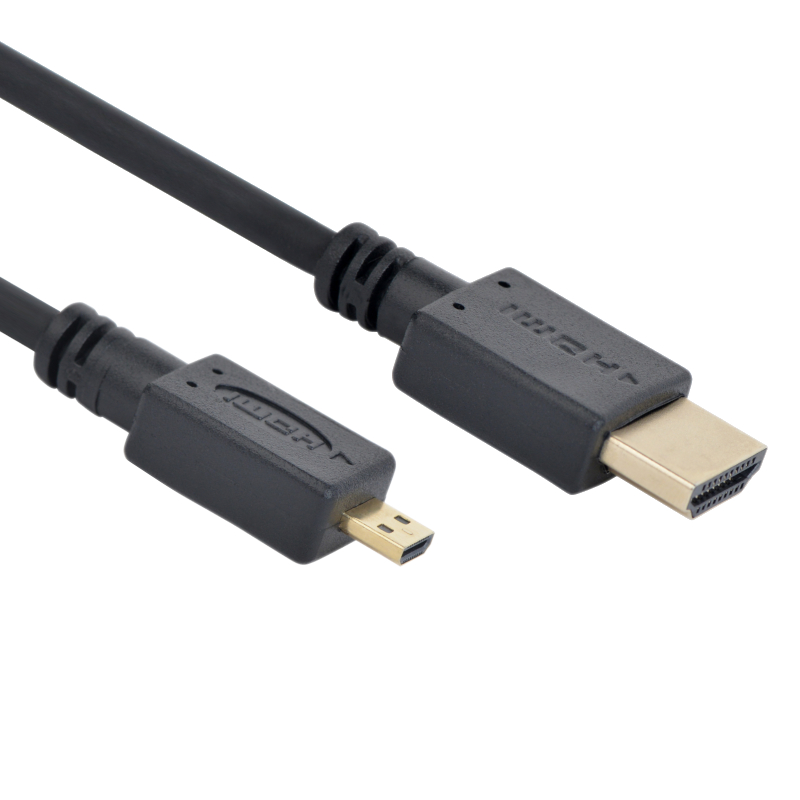 Micro HDMI - HDMI Kabel - 4K 30Hz - Verguld - 4,5 meter - Zwart 39d7df88d34519e3f6a0bb1a34d9c390