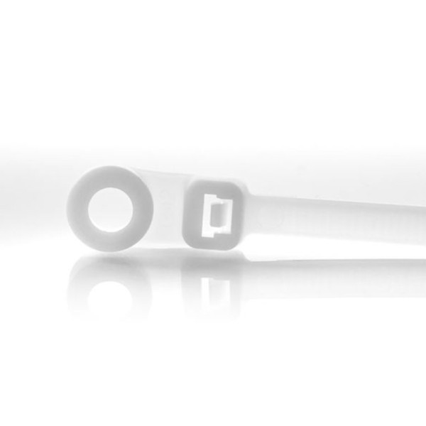 Kabelbinders - Met Bevestigingsoog van 5,5mm - 200 x 4,8mm - 100 stuks - Transparant