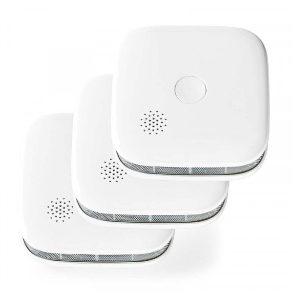 Slimme WiFi Rookmelders - Op batterij - 85dB - Wit - 3 stuks