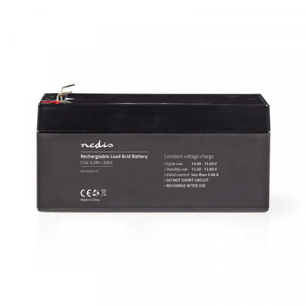 Loodaccu - 12V - 3200 mAh - 134 x 67 x 61 mm - Zwart