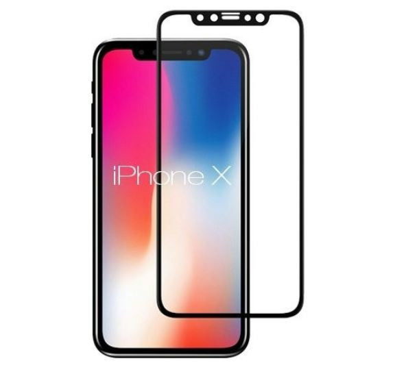 Tempered Glass Screenprotector Iphone X Zwart