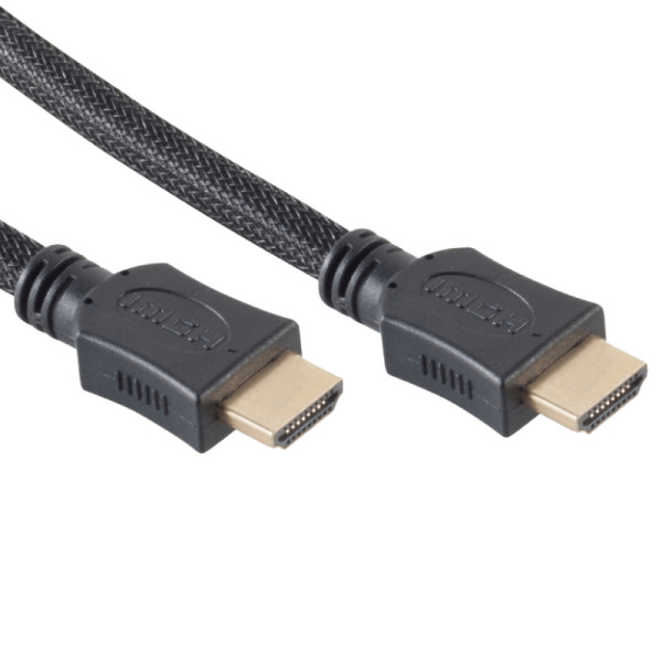 HDMI 2.0 Kabel - 4K 60Hz - Nylon Sleeve - 5 meter - Zwart