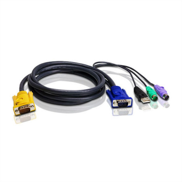 Aten 2L-5303UP VGA+USB PS/2 KVM kabel 3m