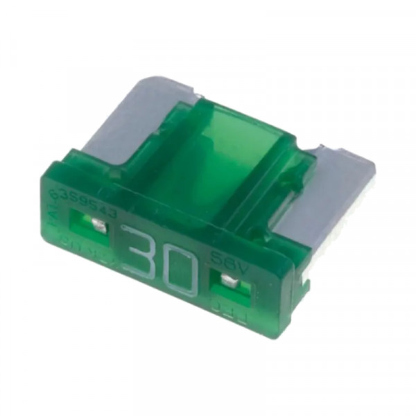 Mini Autozekering - 30 Ampere - Groen - Low profile - 10 stuks