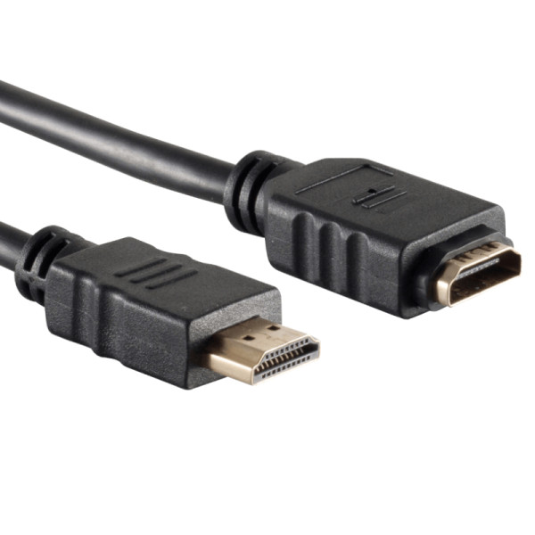 HDMI 2.0 Verlengkabel - 4K 60Hz - 0,25 meter - Zwart