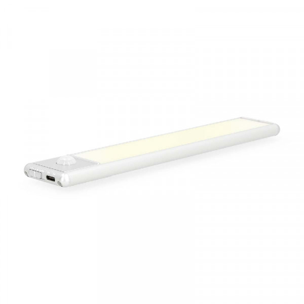 LED-kastlamp met bewegingssensor - Oplaadbaar via USB-C - 205x40mm - Wit