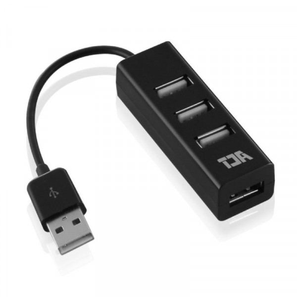 4 poorts USB 2.0 hub Zwart