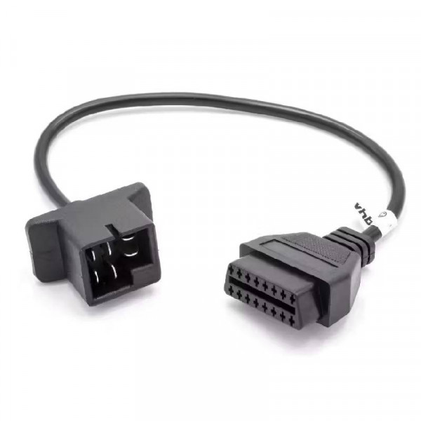OBD2 Adapterkabel voor Chrysler en Dodge - OBD1 6 naar 16-pins OBD2 - 0,2 meter - Zwart