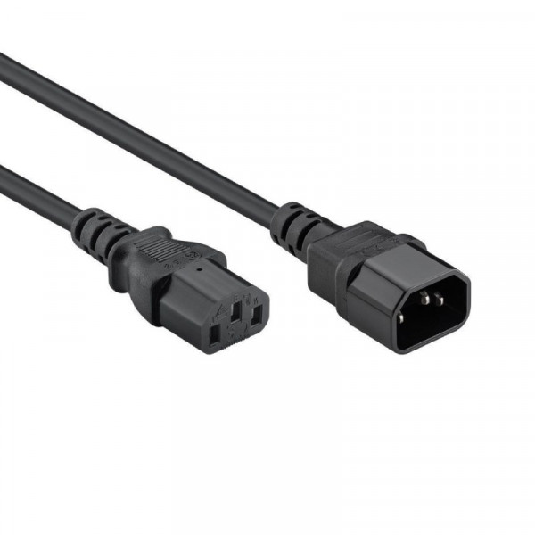 C13 - C14 Verlengkabel - 3 x 1mm2 - 5 meter - Zwart