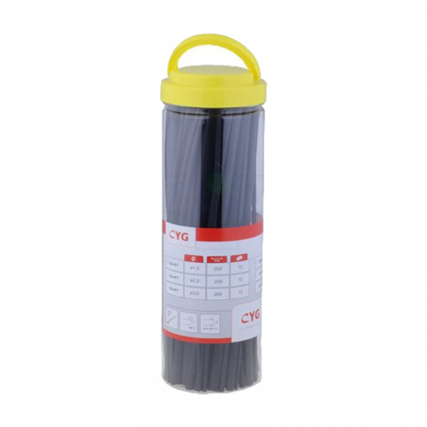 Krimpkous assortiment - 2:1 - 80 stuks - diverse diameters - Zwart