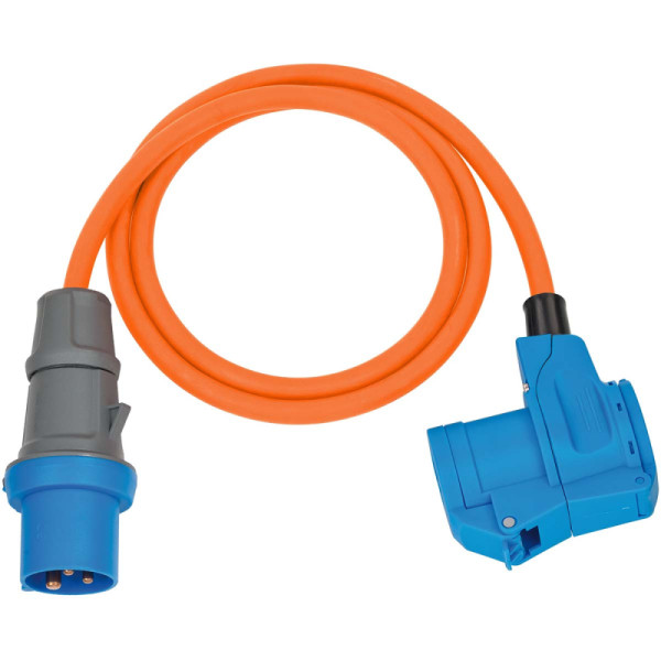 CEE Verloopkabel - 230V/16A - 1,5 meter - Blauw/Oranje