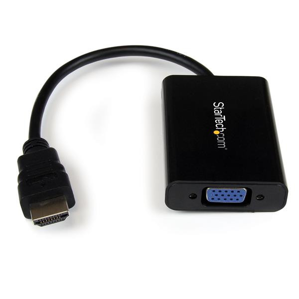 StarTech HDMI naar VGA Adapter Met audio - Full HD 60Hz - 0,1 meter - Zwart