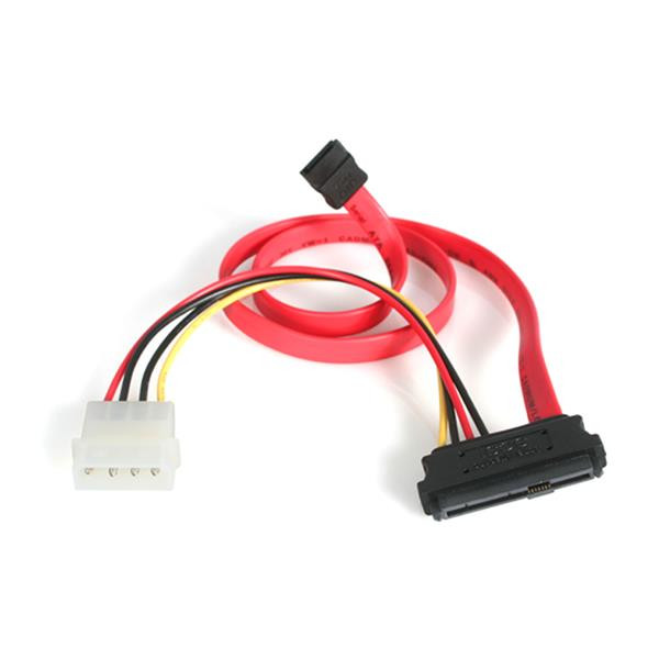 StarTech 45 cm SAS 29-Pin naar SATA Kabel met LP4 Voeding