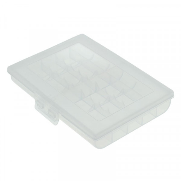 Opbergdoos 10 x AA of AAA Batterij - Transparant