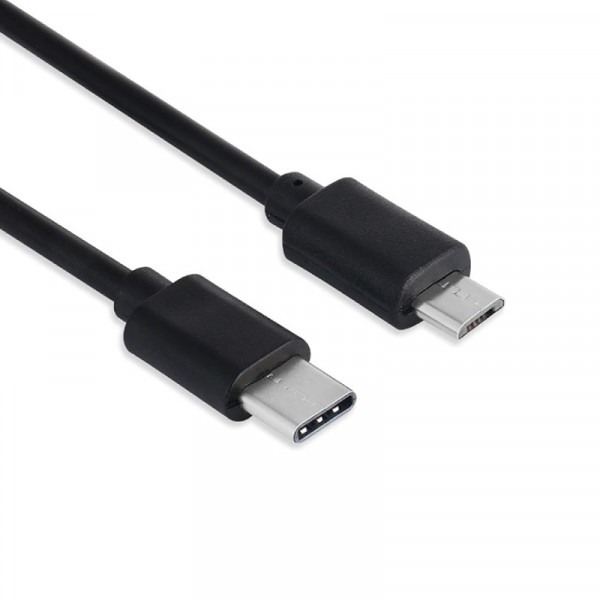 USB-C naar USB Micro B kabel - USB 2.0 - 1 meter - Zwart