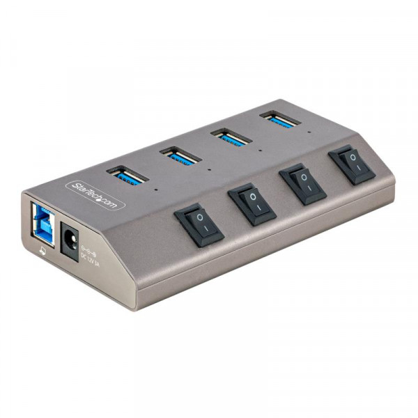 StarTech 4 poorts USB-C Hub Individuele On/Off Schakelaars
