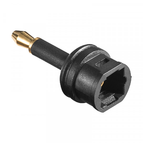 Optische Toslink (v) - Mini Toslink (m) Adapter - Verguld - Zwart