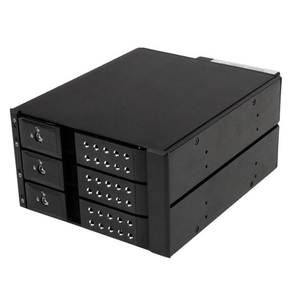 StarTech 3-voudig Trayless Backplane Rack - Voor 3,5 inch SAS II/SATA III HDD - 6 Gbit/s - Zwart