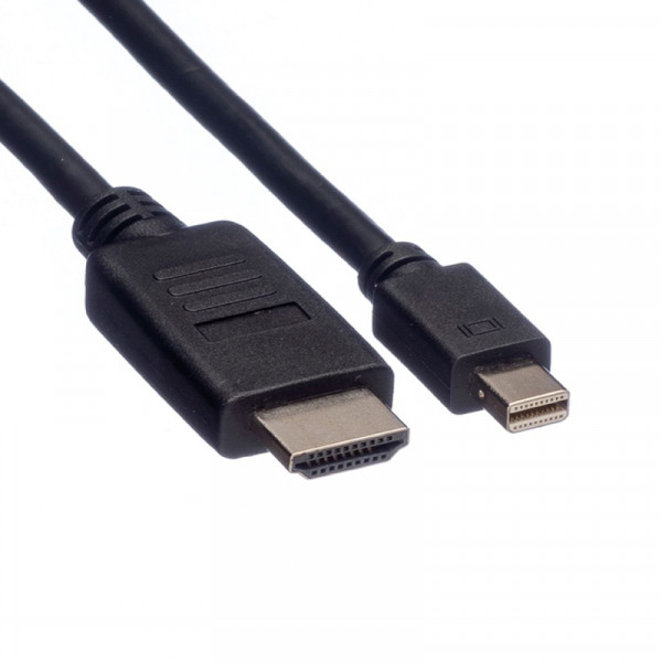 Mini DisplayPort naar HDMI Kabel - Full HD 60Hz - 1 meter - Zwart
