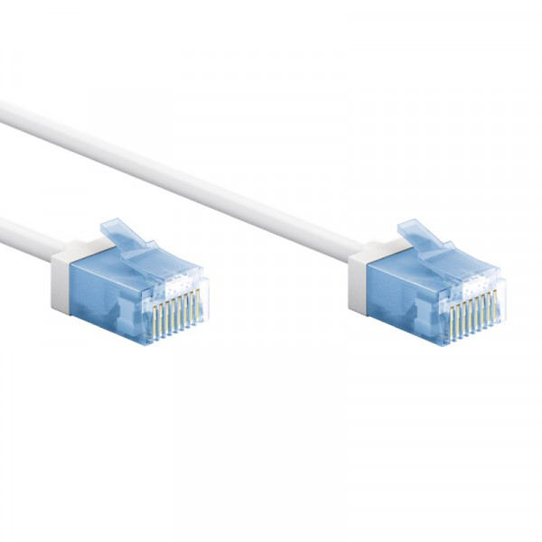 UTP CAT6A Slimline 10 Gigabit Netwerkkabel - CU - Ultraflex - 7,5 meter - Wit