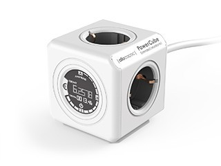 Allocacoc PowerCube energieconsumptie Monitor Extended met 1,5m kabel wit