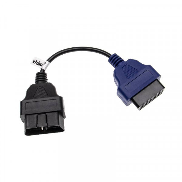 OBD2 Adapterkabel voor Alfa Romeo en Fiat - A5 - OBD1 16 naar 16-pins OBD2 - 0,15 meter - Zwart