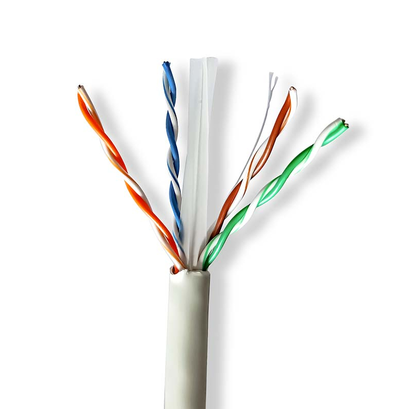 UTP CAT6 Gigabit Netwerkkabel - CU - 24AWG - Stug - Per meter - Grijs