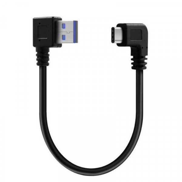 USB A haaks rechts naar USB C kabel haaks 0,25 meter - USB 3.0