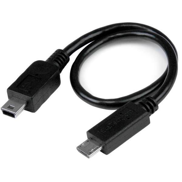 StarTech 20 cm USB OTG kabel - Micro USB naar Mini USB - M/M - USB OTG Adapter