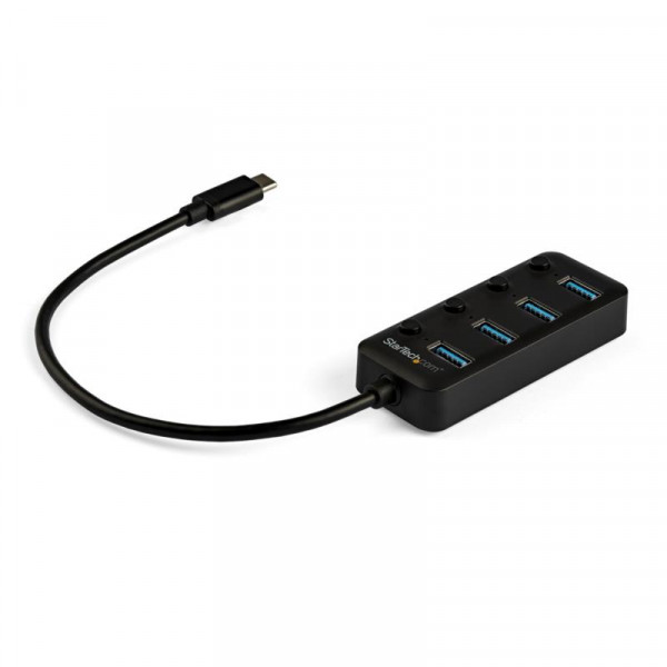StarTech 4 poorts USB-C Hub - 4x USB-A met Aan/Uit knoppen