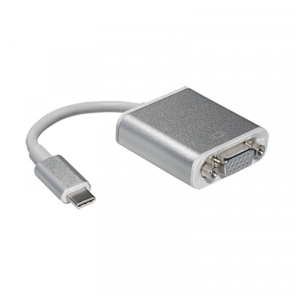 USB C naar VGA adapter zilver