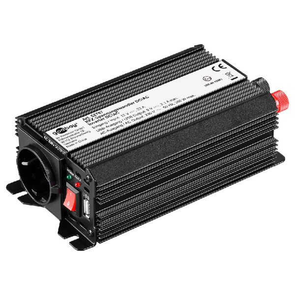 12V naar 230V Gemodificeerde Sinus Spanningsomvormer - 150W - Premium - Zwart