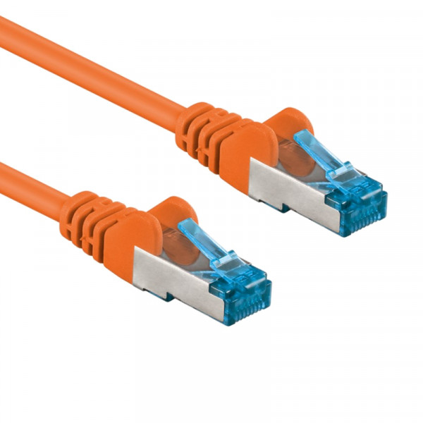 S/FTP CAT6A 10 Gigabit Netwerkkabel - CU - 0,25 meter - Oranje