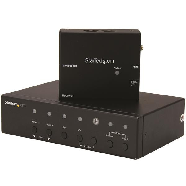 StarTech Multi-Input HDBaseT extender met switch - DP, VGA, HDMI over CAT5/CAT6 - tot 4K