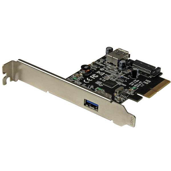 StarTech 2-Poorts USB 3.1 (10Gbps) kaart- USB-A, 1x externe, 1x interne - PCIe