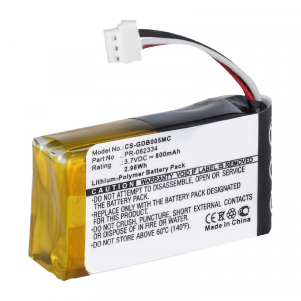 Accu voor GoPro Hero+, Hero CHDHA-301 en Hero HWBL1 - 3,7V - 800mAh - Geel