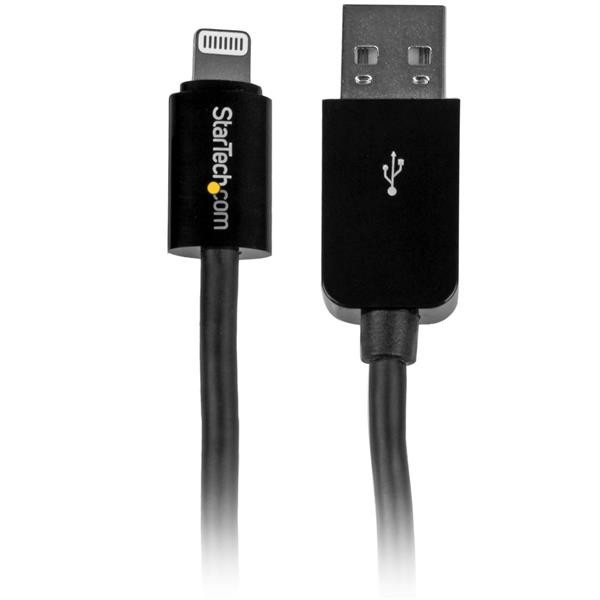 StarTech USB-A Lightning Kabel voor Apple - meter Zwart