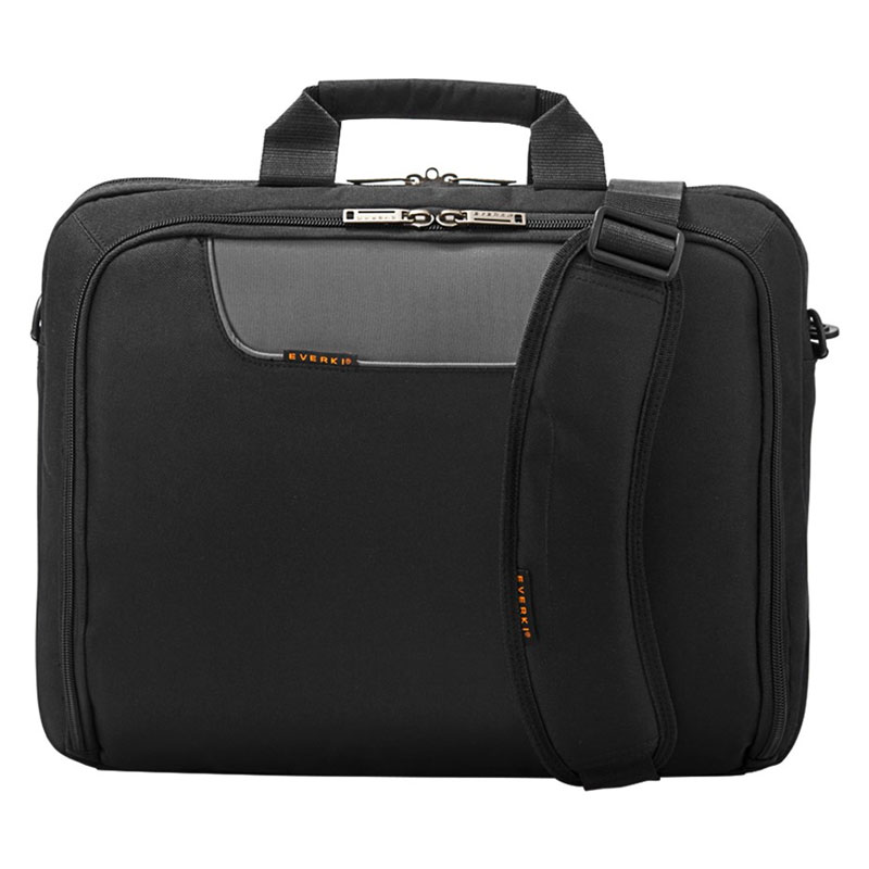 EVERKI Advance Laptop schoudertas Tot 16 inch Zwart