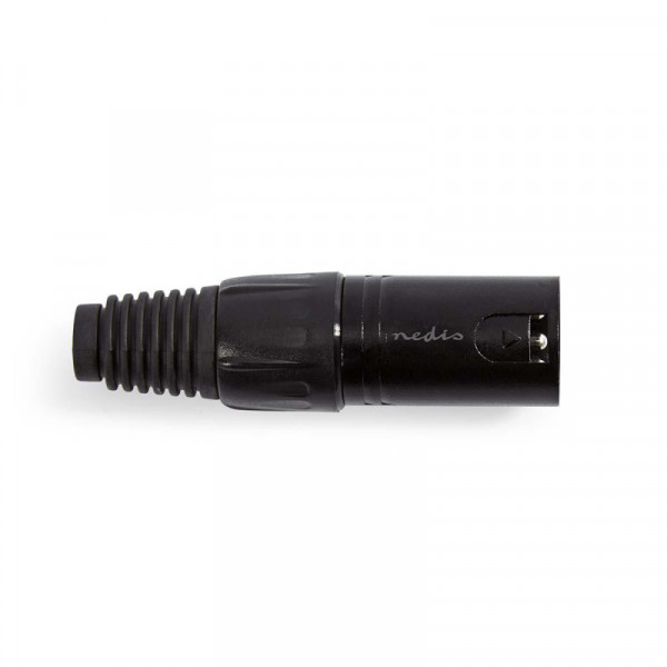 Soldeerbare XLR 3-pin Connector (m) - Metaal - Zwart