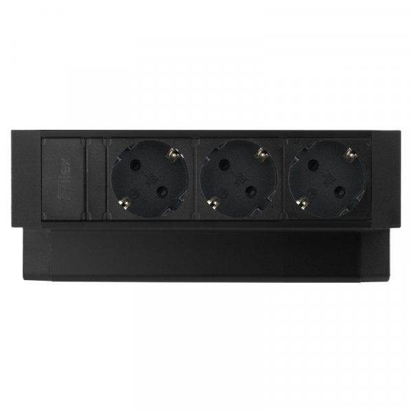 Power Desk Up 2.0 - 3x Schuko - 1 meter eGST (m) - Zwart