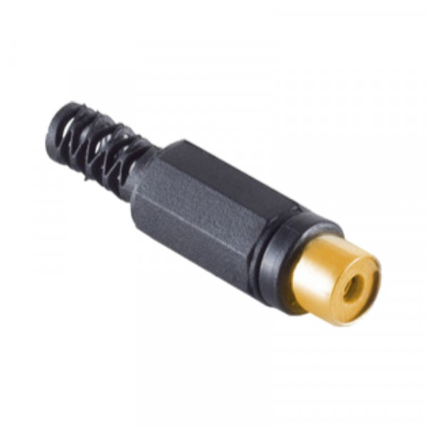 Soldeerbare Mono Tulp Connector (v) - Verguld - Zwart