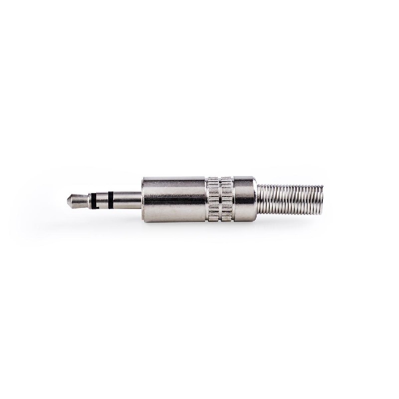 Stereoconnector 3.5 mm Male Metaal Zilver