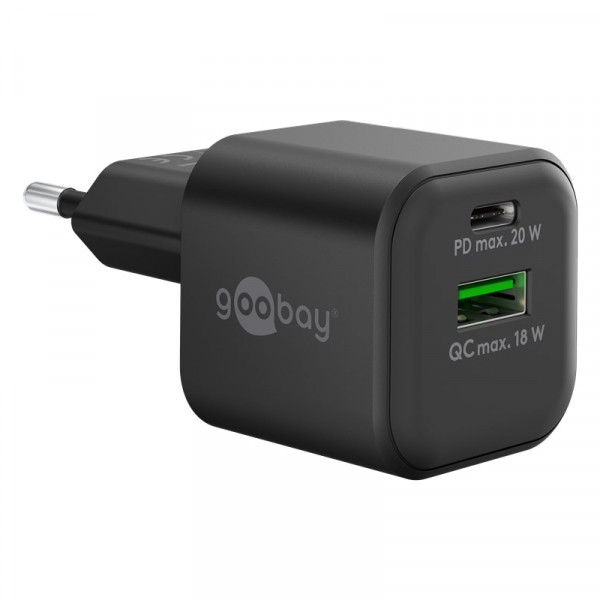 USB Oplader - 20W - USB-A en USB-C - PD - GaN - Pro - Zwart