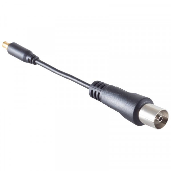 IEC (v) - MCX (m) Antenne-adapterkabel - 0,1 meter - Zwart