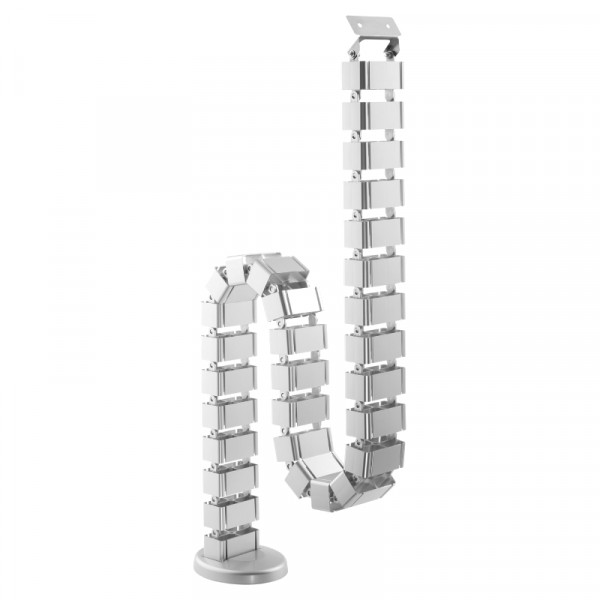 Flexibele Kabelslang - Schroefmontage onder bureau - Tot 1,28 meter - Zilver