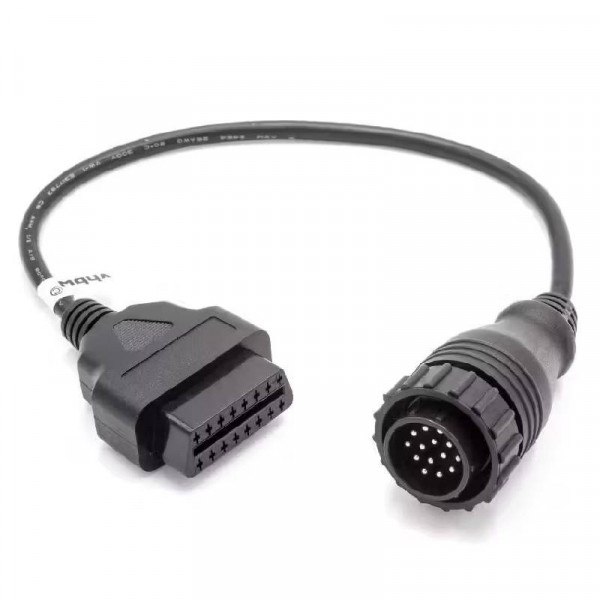 OBD2 Adapterkabel voor Mercedes Vito en Sprinter - OBD1 14 naar 16-pins OBD2 - 0,3 meter - Zwart