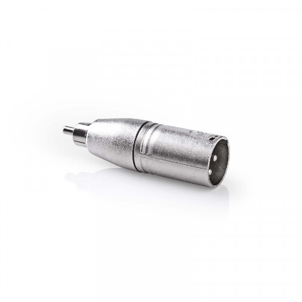 XLR 3-pin (m) - Mono Tulp (m) Adapter - Metaal