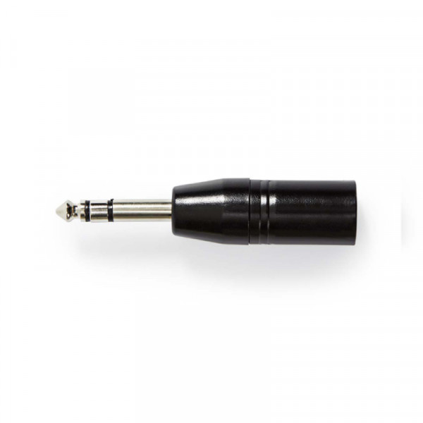 XLR 3-pin (m) - 6,35mm Stereo Jack (m) Adapter - Zwart