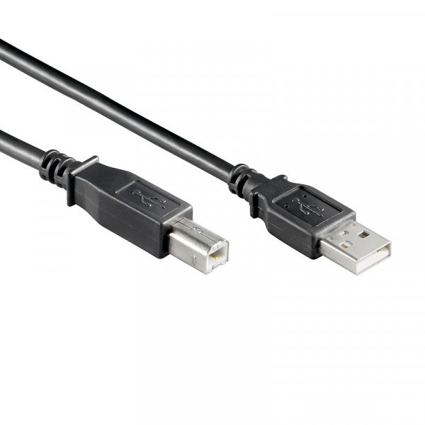 USB 2.0 Kabel A Male - B Male 1.00 m Zwart