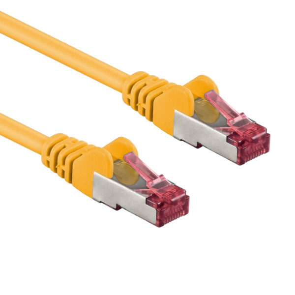 S/FTP CAT6A 10 Gigabit Netwerkkabel - CU - 0,25 meter - Geel